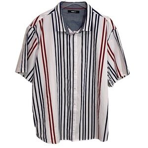 NOVA MEN - SIZE 3X - NWT - 100% COTTON - SPORTY- RED WHITE AND BLUE. B3